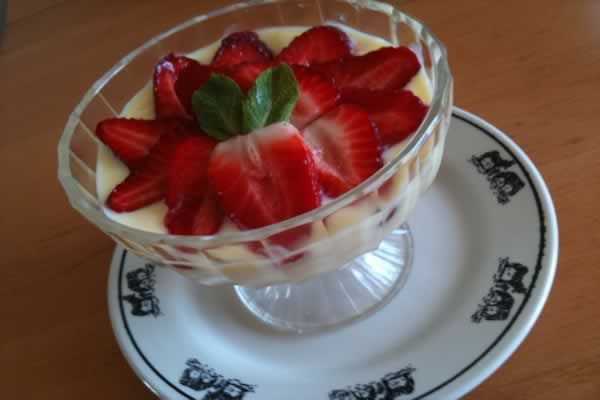 Dessert de fraises