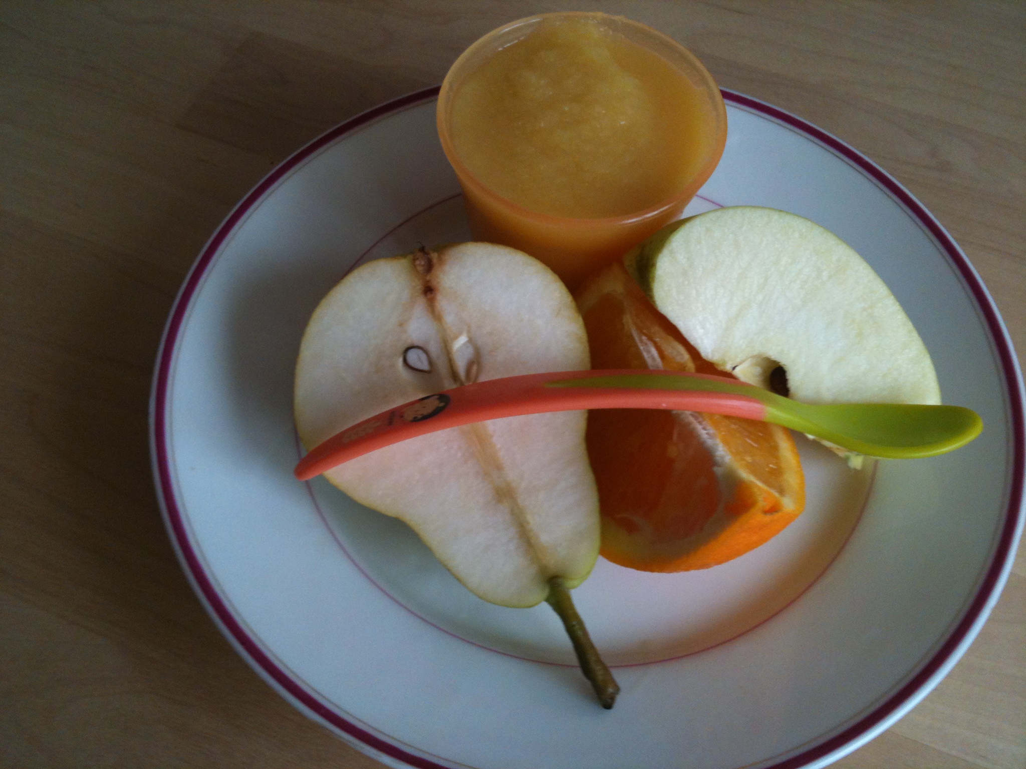 Compote de pomme/poire/orange pour bébé (à partir de 4 mois