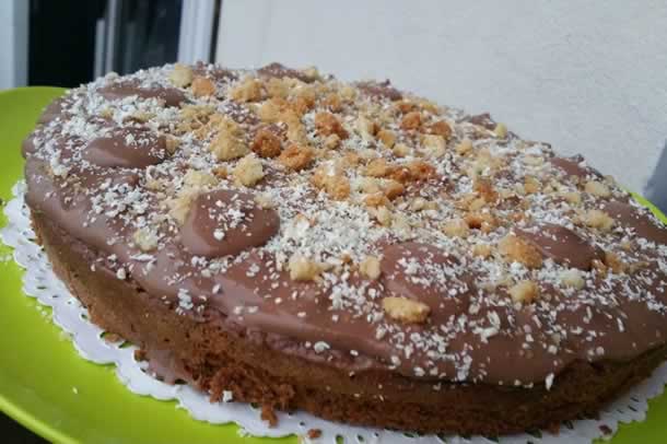 Gâteau Crousti Crémeux (base gâteau au chocolat de Philipe Conticini)
