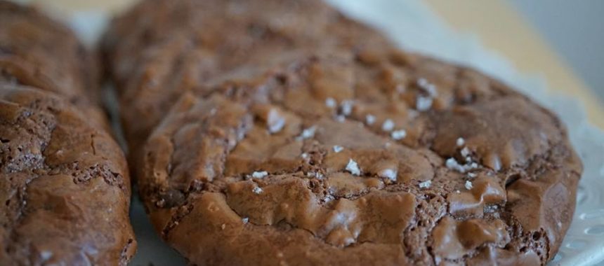 Cookies fondant au chocolat&chocolat à la fleur de sel