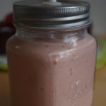 Milk-shake au lait de coco-framboises- mangue