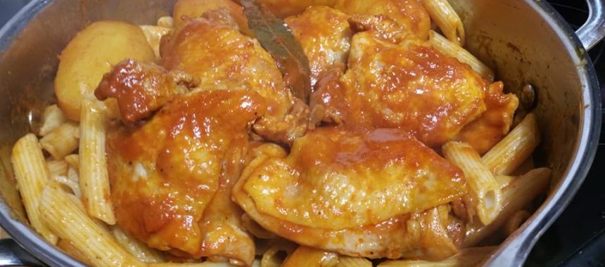 Pennes au poulet à la sauce tunisienne