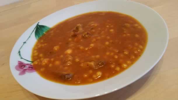 Berkoukes (soupe algérienne aux petits plombs)