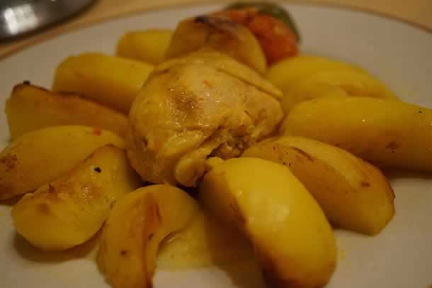 Djéj fal coucha (poulet au four à la tunisienne)