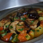 Tajine de bœuf aux courgettes et aubergines frites