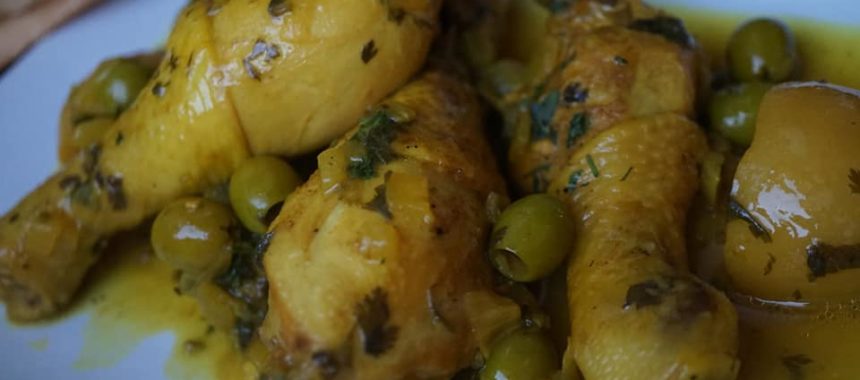 Poulet aux olives à la marocaine